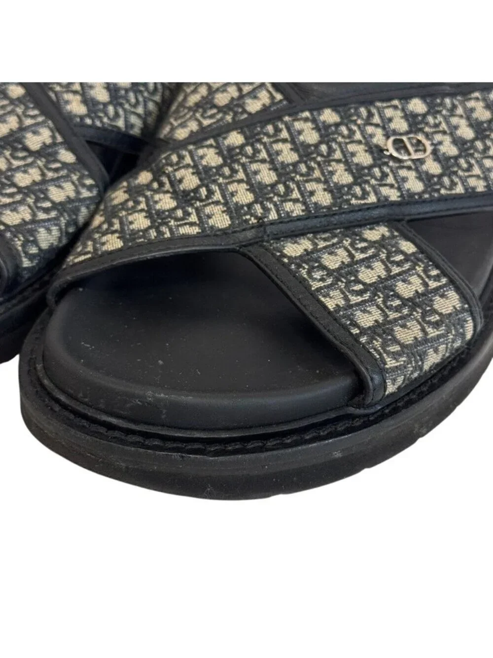 Dior Slide Shower CD Logo Oblique Jacquard Sandals
